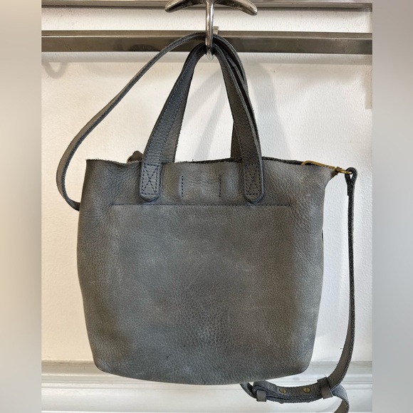 MADEWELL Small Transport Tote Crossbody Gray Leather O/S - Picture 5 of 9